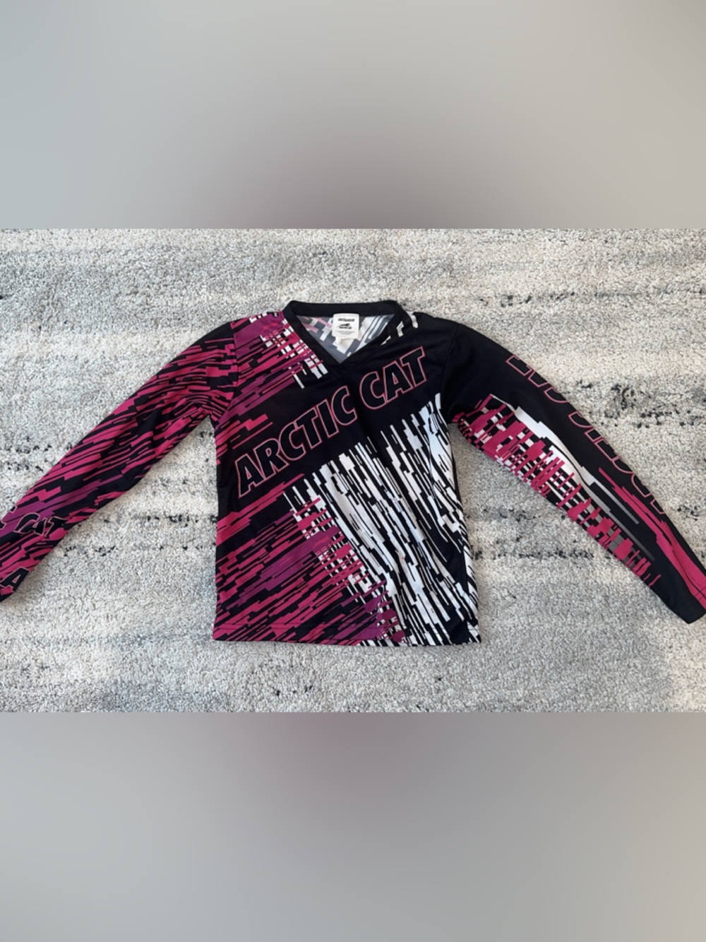 Arctic Cat Pink Black White Graphic Jersey
